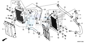 CRF250RG CRF250R ED drawing RADIATOR