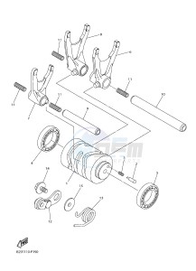 YZ250FX (B292 B293 B294 B294 B295) drawing SHIFT CAM & FORK