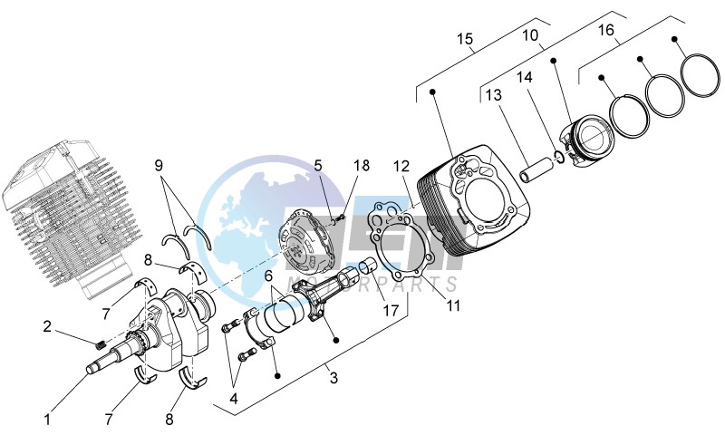 Crankshaft cpl.