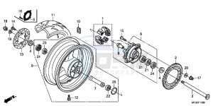 CBR600RRC drawing REAR WHEEL