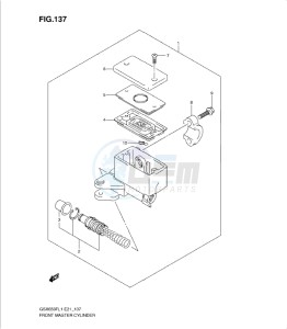 GSXF650 drawing FRONT MASTER CYLINDER