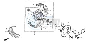 CRF70F drawing REAR WHEEL