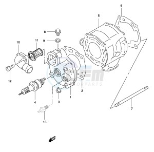 AY50 (P19) katana drawing CYLINDER (MODEL AY50WR K1 K2)