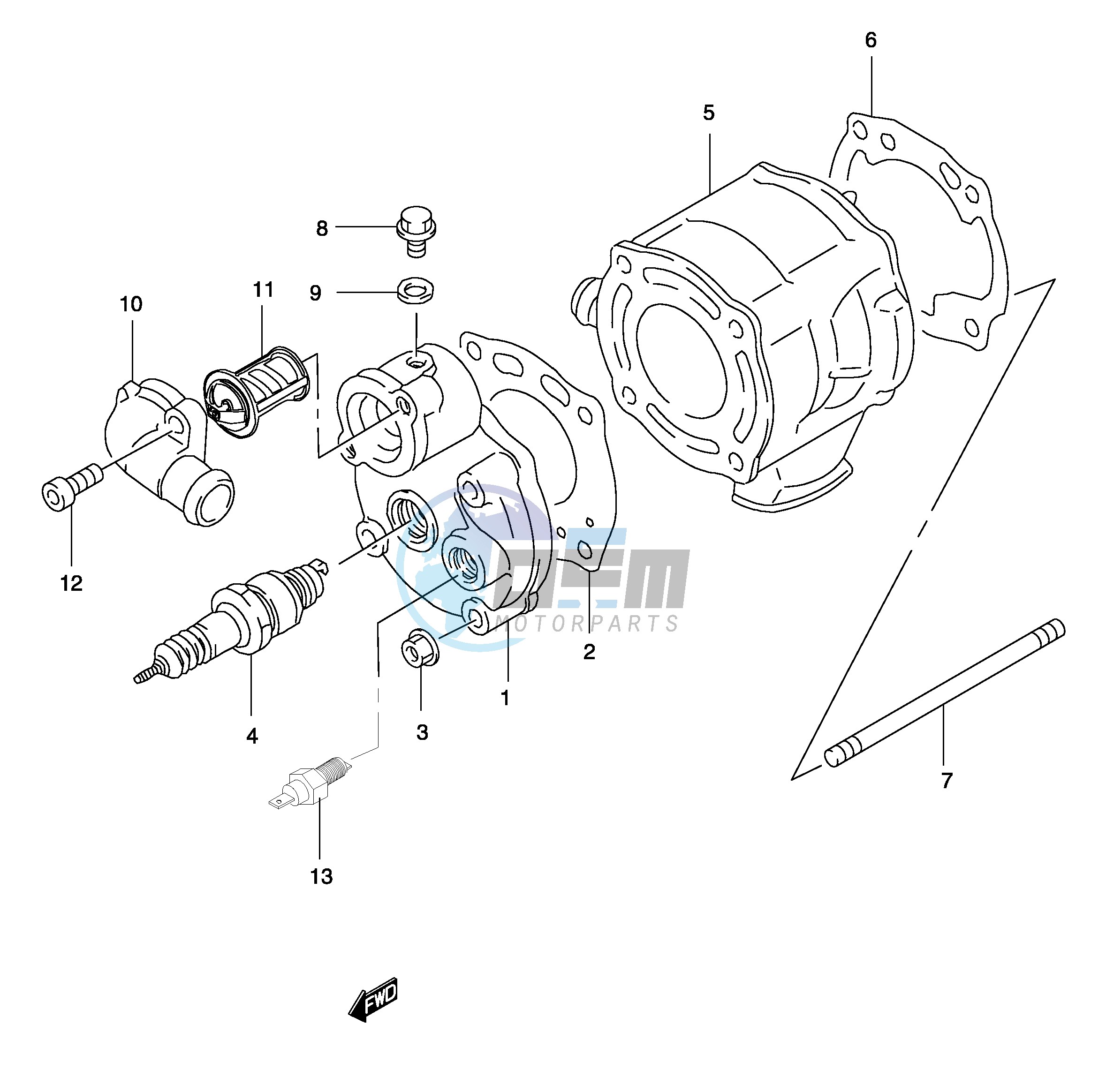 CYLINDER (MODEL AY50WR K1 K2)