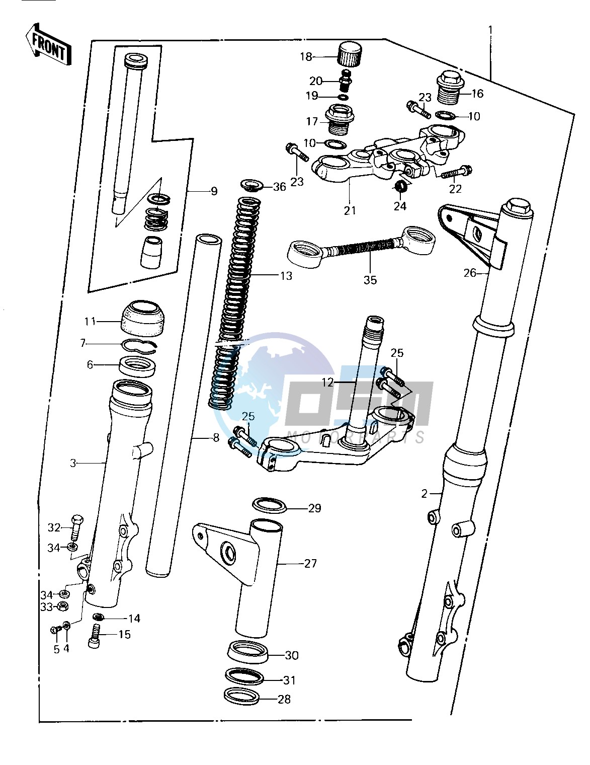 FRONT FORK -- KZ1300-A3- -