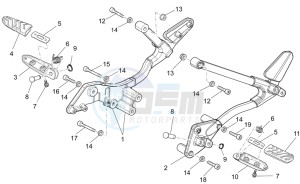 Stelvio 1200 1200 drawing Front footrests