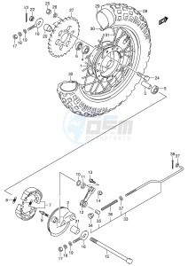 JR50 (P3-P28) drawing REAR WHEEL