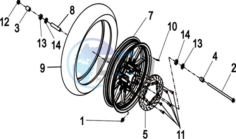 FR.WHEEL ASSY