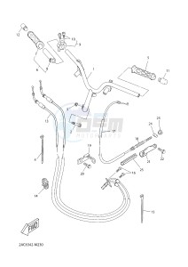 YN50FT YN50FT (2AC6) drawing STEERING HANDLE & CABLE 1