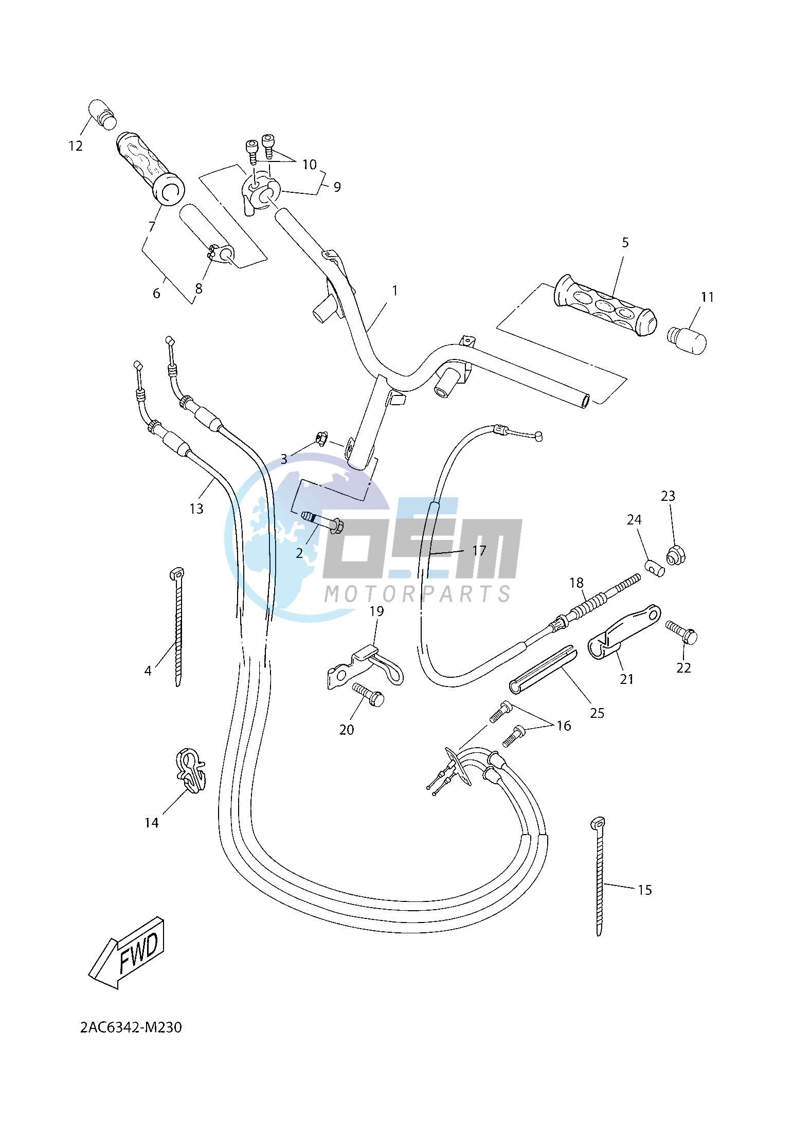 STEERING HANDLE & CABLE 1