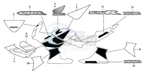 CBR125RW drawing MARK/STRIPE (CBR125R/RW5/RW6)