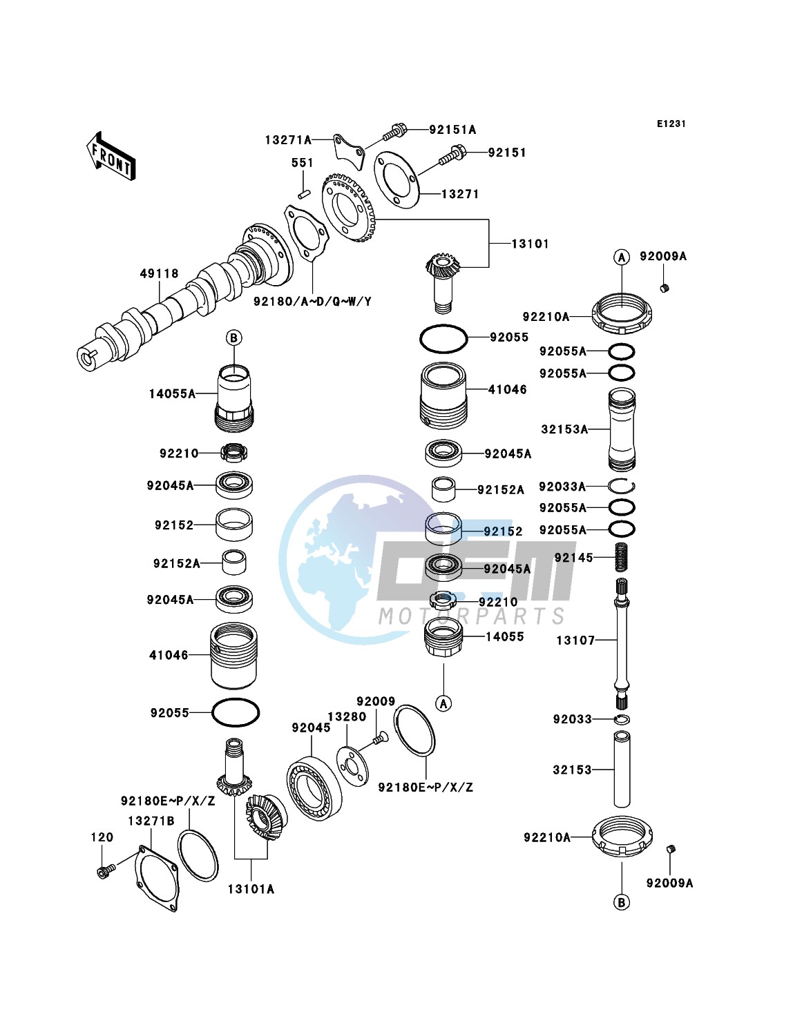 Camshaft(s)/Bevel Gear