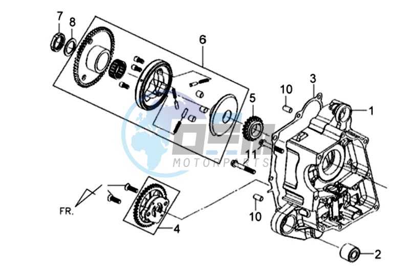 CRANKCASE RIGHT / OILPUMP