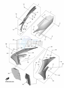 YZ450F (B2W2) drawing SIDE COVER