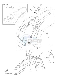 YZ450F (B111 B112 B113 B114) drawing FENDER