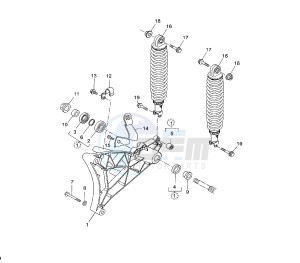 YP R BLACK X-MAX 250 drawing REAR SHOCK ABSORBER