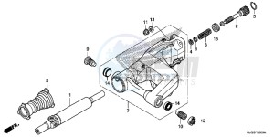 GL1800BE F6B Bagger - GL1800BE UK - (E) drawing SWINGARM