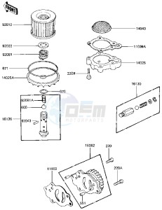 KZ 440 B (B1) drawing OIL PUMP_OIL FILTER -- 81 B2- -