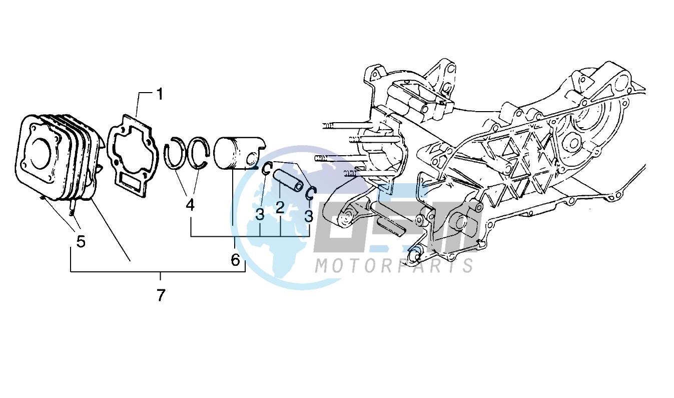 Cylinder - Piston Air cooled