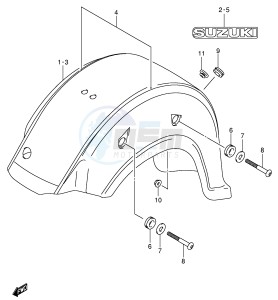 VL800 (E2) VOLUSIA drawing REAR FENDER (MODEL K5)