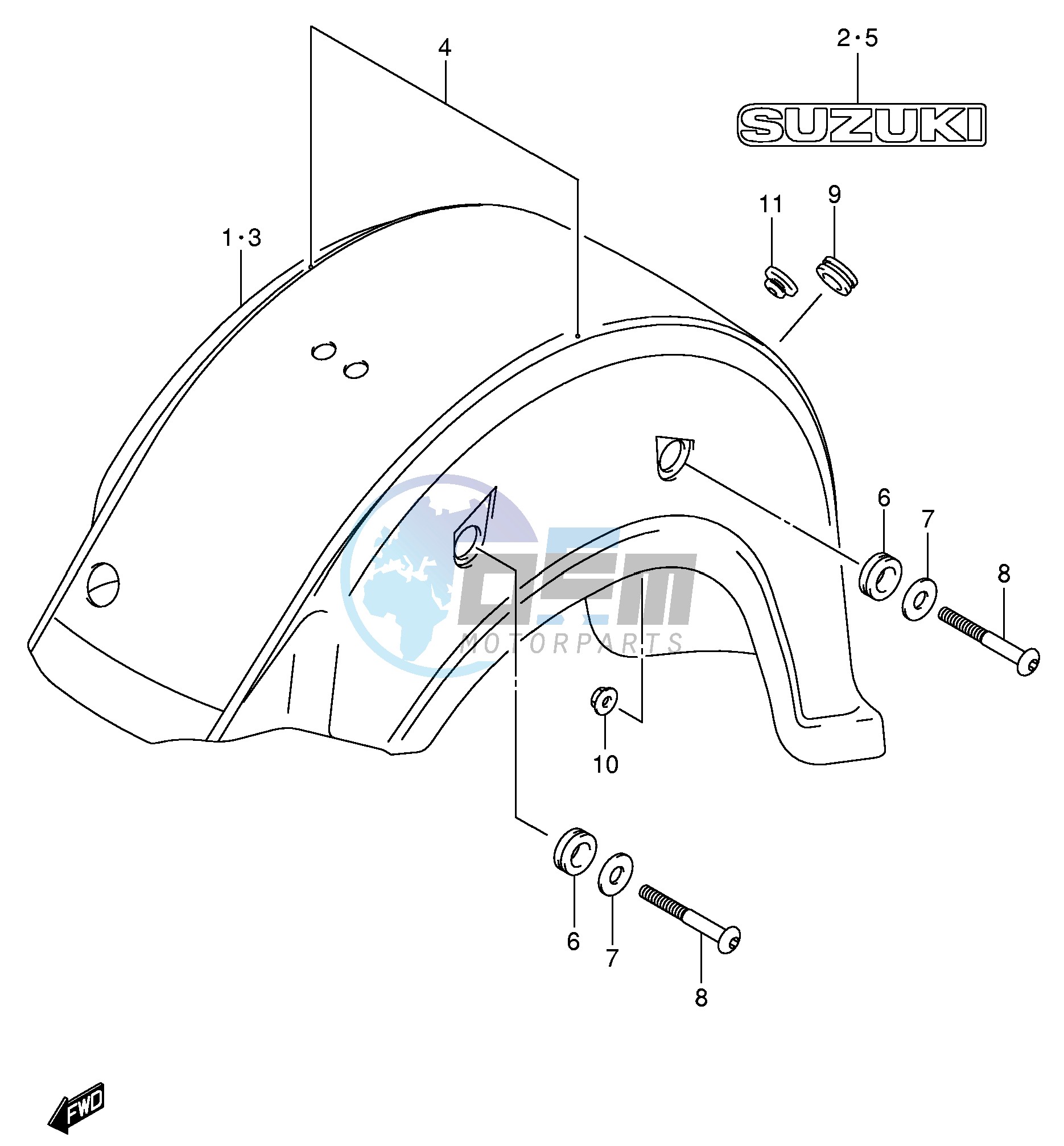 REAR FENDER (MODEL K5)