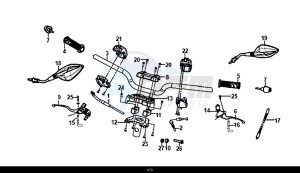 JET 14 (45 KM/H) (XC05W1-EU) (E4) (L8-M0) drawing CABLE SWITCH HANDLE LEVER