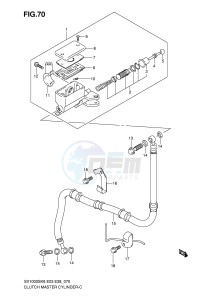 SV1000 (E3-E28) drawing CLUTCH MASTER CYLINDER (SV1000K6)