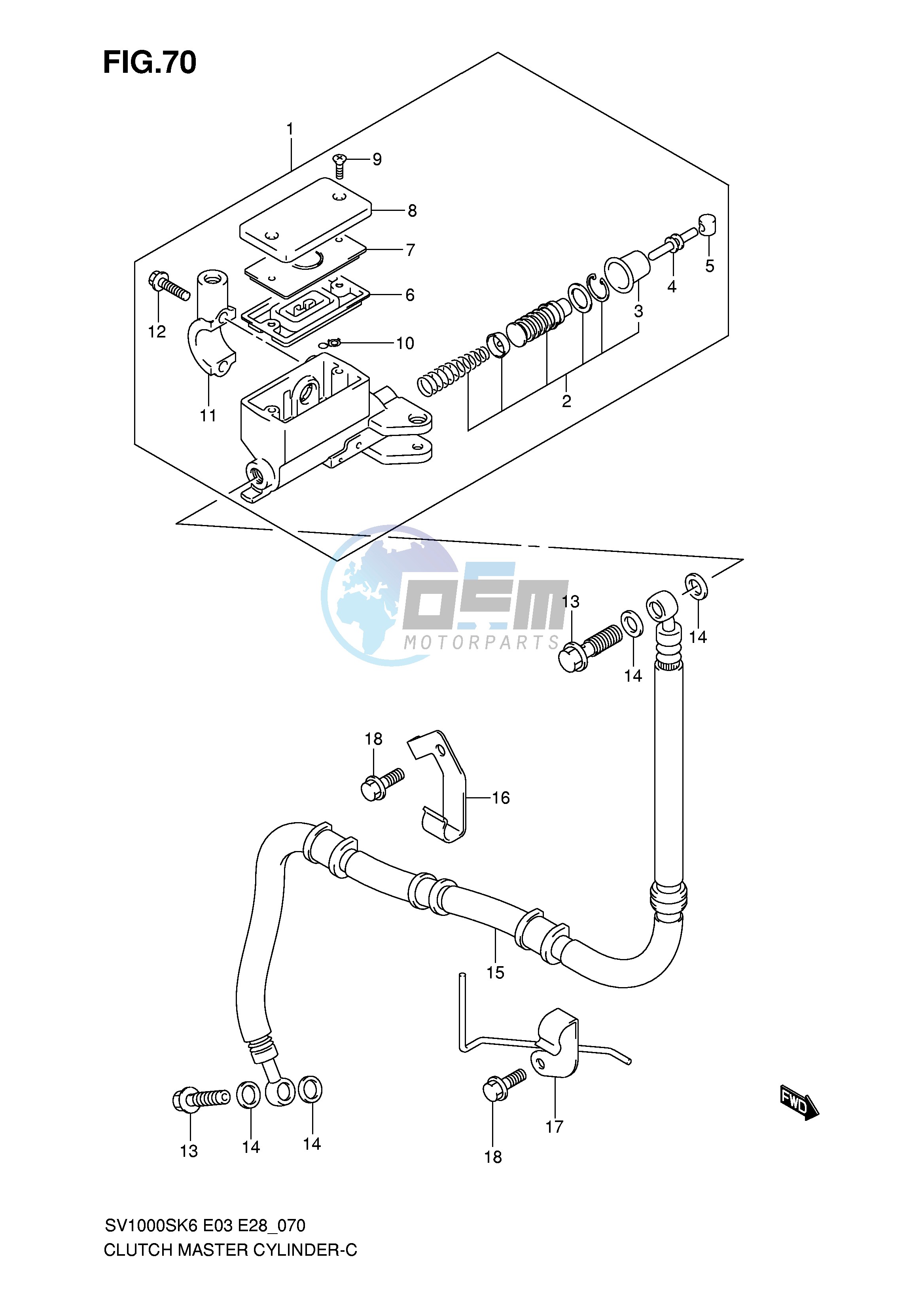 CLUTCH MASTER CYLINDER (SV1000K6)