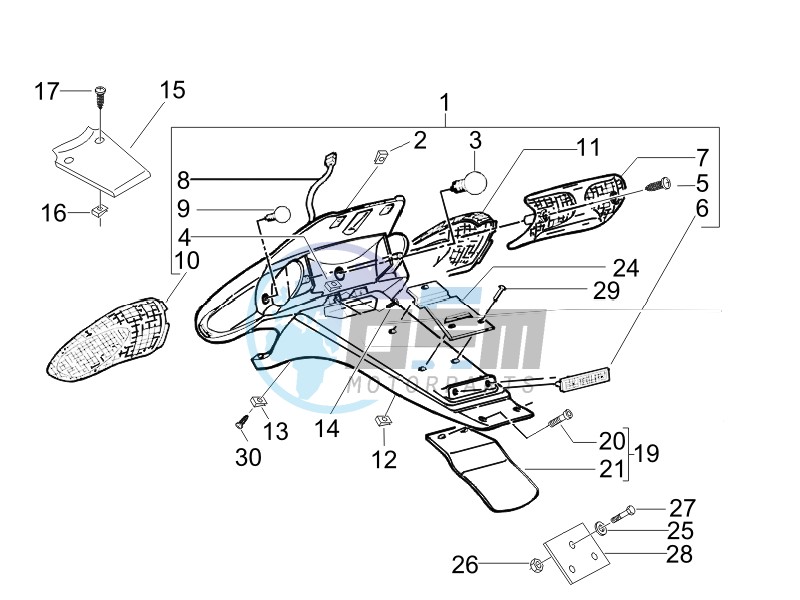 Rear cover - Splash guard