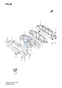AN400 (E3-E28) Burgman drawing SPEEDOMETER (AN400K7 K8 K9 L0)