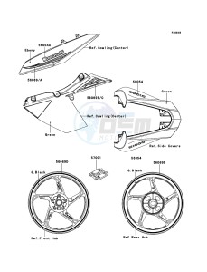 Z1000 ZR1000DBF FR GB XX (EU ME A(FRICA) drawing Decals(Green)