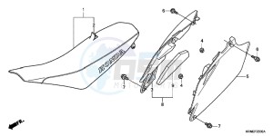 CRF250RC drawing SEAT/ SIDE COVER