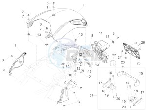 California 1400 Custom ABS 1380 USA-CND drawing Rear mudguard