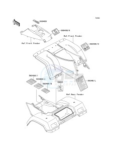 KLF 300 C [BAYOU 300 4X4] (C5-C9) [BAYOU 300 4X4] drawing LABELS