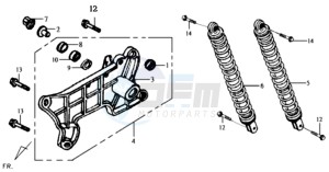 JOYRIDE 125 drawing REAR FORK - REAR SUSPENSION