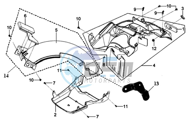 REAR FENDER / INNER SHIELD