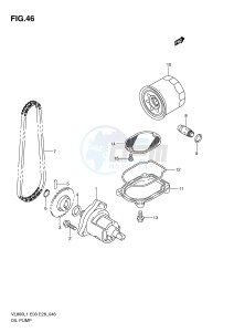 VL800 (E3-E28) VOLUSIA drawing OIL PUMP