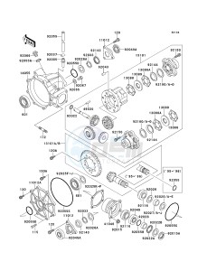 KLF 300 C [BAYOU 300 4X4] (C5-C9) [BAYOU 300 4X4] drawing DRIVE SHAFT -- DIFFERENTIAL- -