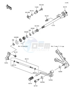 NINJA ZX-6R ABS ZX636FGF FR GB XX (EU ME A(FRICA) drawing Gear Change Mechanism