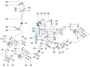 Beverly 500 Cruiser e3 2007-2012 drawing Brakes hose  - Calipers