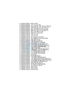 LT-Z400 (E28-E33) drawing * COLOR CHART *