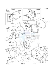 VN 1500 P [VULCAN 1500 MEAN STREAK] (P1-P2) [VULCAN 1500 MEAN STREAK] drawing LEFT ENGINE COVER-- S- -