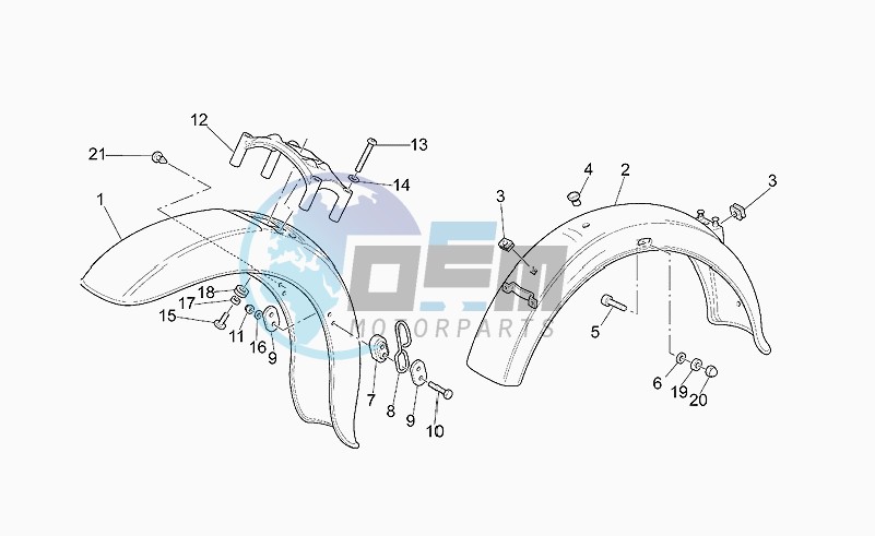 Front/rear mudguard