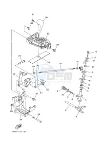 YFM350FWA YFM35FGD GRIZZLY 350 4WD (1NS8 1NS9) drawing SHIFT SHAFT