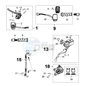 VIVA 2 SP drawing BRAKE SYSTEM WITH BLACKE BRAKE CALIPER