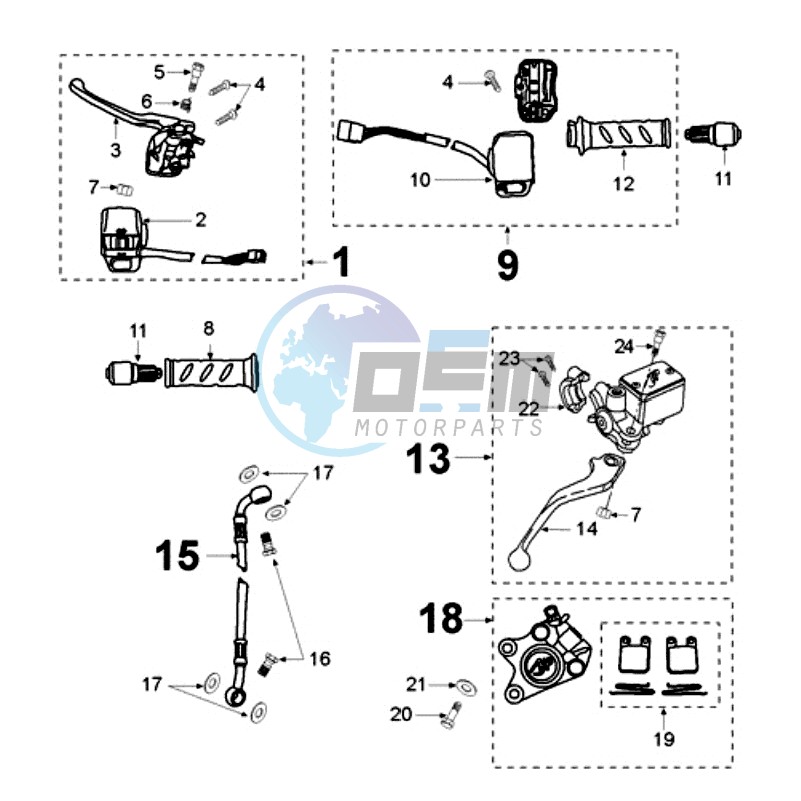 BRAKE SYSTEM WITH BLACKE BRAKE CALIPER