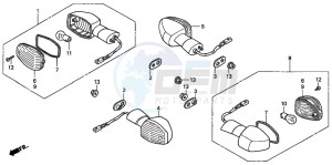 CBR600FR drawing WINKER (CBR600F/FS/FR) (CBR600F4-KO,2KO,U)