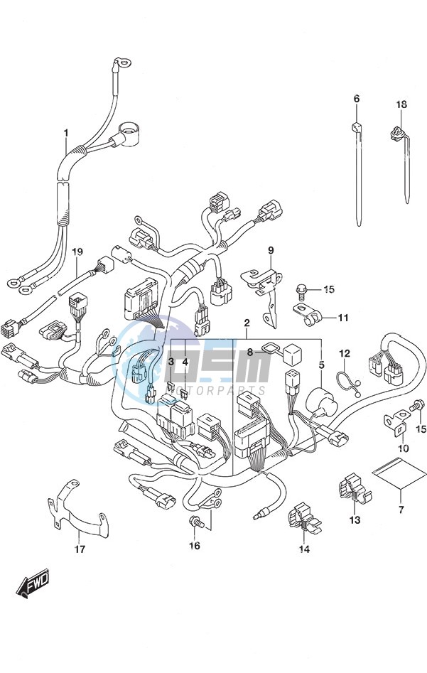 Harness Remote Control w/Power Tilt