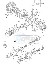 LT-F500F (E24) drawing FINAL BEVEL GEAR (REAR)(MODEL W X)