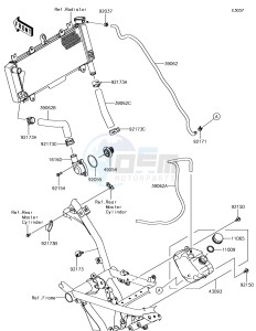 NINJA 650 EX650KHFA XX (EU ME A(FRICA) drawing Water Pipe